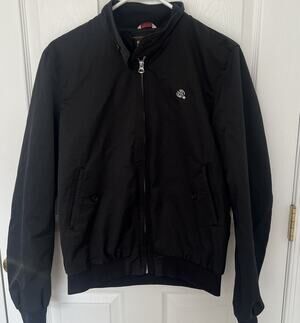 Men’s RACE Racing Jacket Black Full Zip Bomber Motorsport Lightweight M